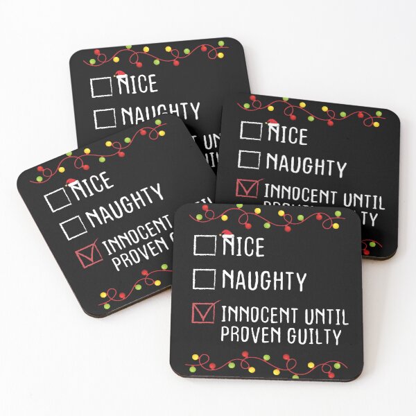 Item preview, Nice Naughty Innocent Until Proven Guilty Christmas List Xmas Santa Claus designed and sold by Be Cool (5.0) ⭐⭐⭐⭐⭐.