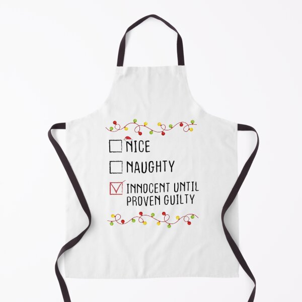 Item preview, Nice Naughty Innocent Until Proven Guilty Christmas List Xmas Santa Claus designed and sold by Be Cool (5.0) ⭐⭐⭐⭐⭐.