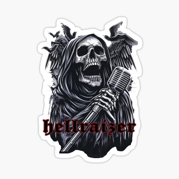 HellRaizer Reaper Singing Microphone Sticker
