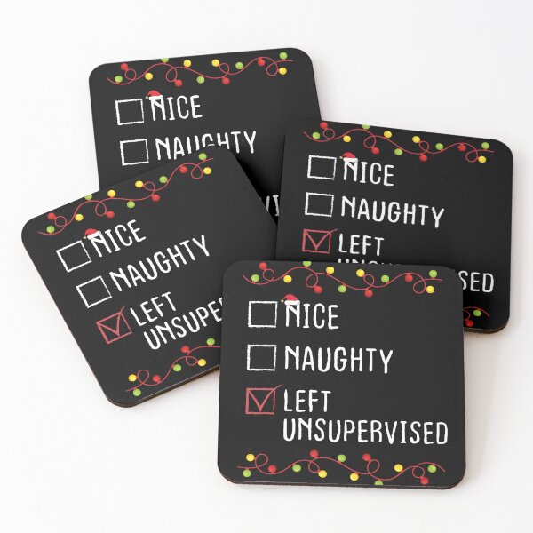 Item preview, Nice Naughty Left Unsupervised Christmas List Xmas Santa Claus designed and sold by Be Cool (5.0) ⭐⭐⭐⭐⭐.