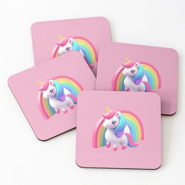 Item preview, A Cute Unicorn Under a Small Rainbow designed and sold by erkabees.