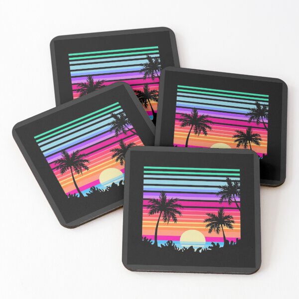Item preview, Retro Neon Sunset on a Cool Summer Night designed and sold by CraftedRealm.