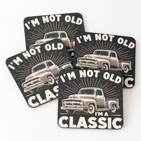 Item preview, Aged to Perfection: 'I'm Not Old, I'm a Classic' Truck Car designed and sold by Studio-Mind.