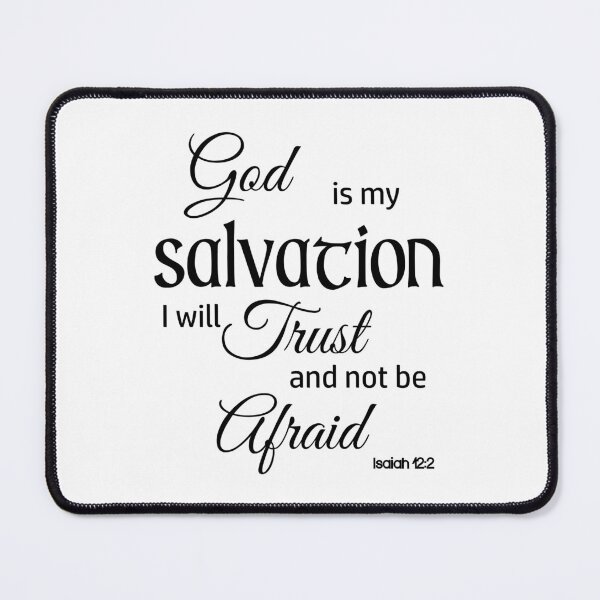 Item preview, God is my Salvation Inspirational Quote Black and White Design designed and sold by adriana-holmes.