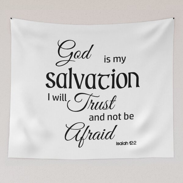 Item preview, God is my Salvation Inspirational Quote Black and White Design designed and sold by adriana-holmes.