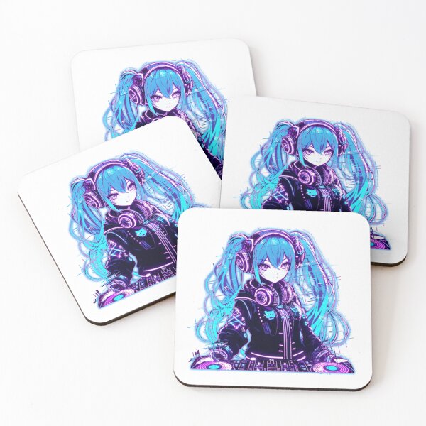 Item preview, Anime Dj Girl With Blue Hair designed and sold by SugarInk.