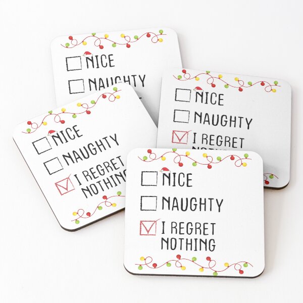 Item preview, Nice Naughty I Regret Nothing Christmas List Xmas Santa Claus designed and sold by Be Cool (5.0) ⭐⭐⭐⭐⭐.