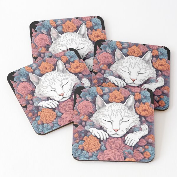 Item preview, Chilling Cat with Flowers designed and sold by Catophile.