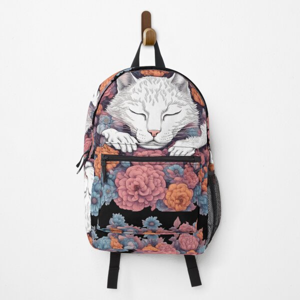 Item preview, Chilling Cat with Flowers designed and sold by Catophile.