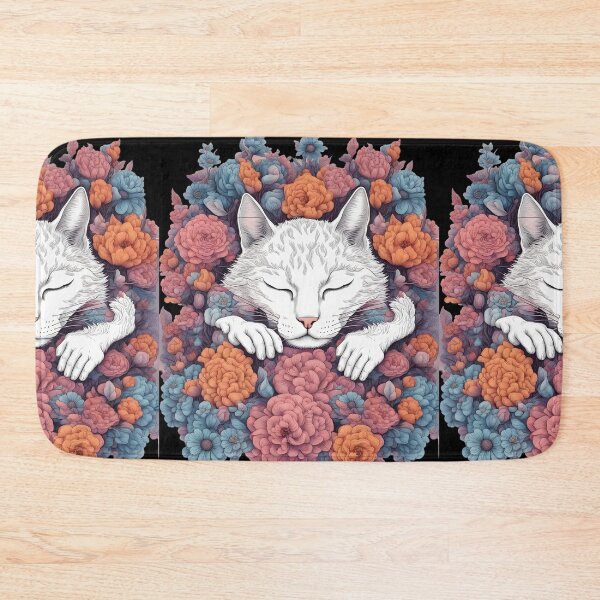 Item preview, Chilling Cat with Flowers designed and sold by Catophile.