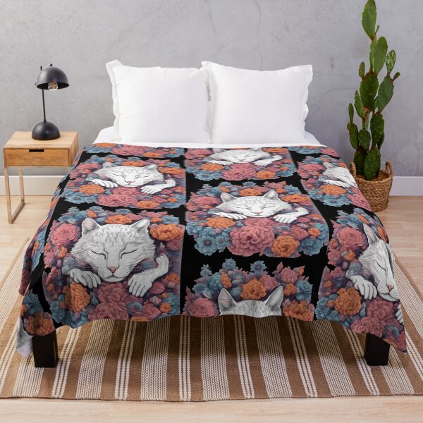 Item preview, Chilling Cat with Flowers designed and sold by Catophile.