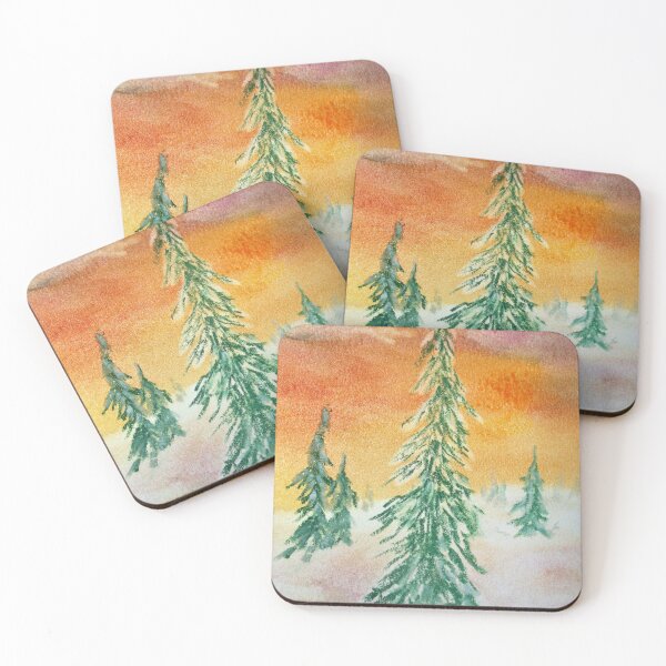 Item preview, Snow Covered Pines at Sunset designed and sold by Scott and Mary Schneider art_photography.