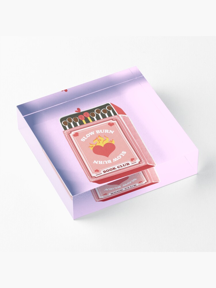 Thumbnail 3 von 5, Acrylblock, Slow Burn Book Club Book Trope Pink designt und verkauft von StickyBook.