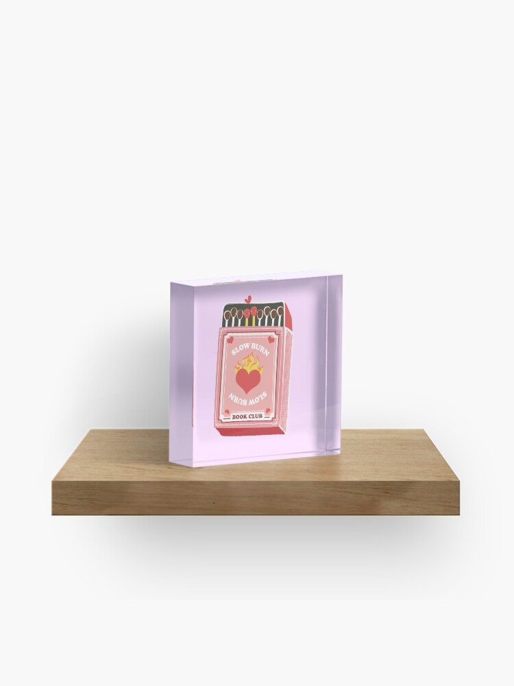 Thumbnail 1 von 5, Acrylblock, Slow Burn Book Club Book Trope Pink designt und verkauft von StickyBook.