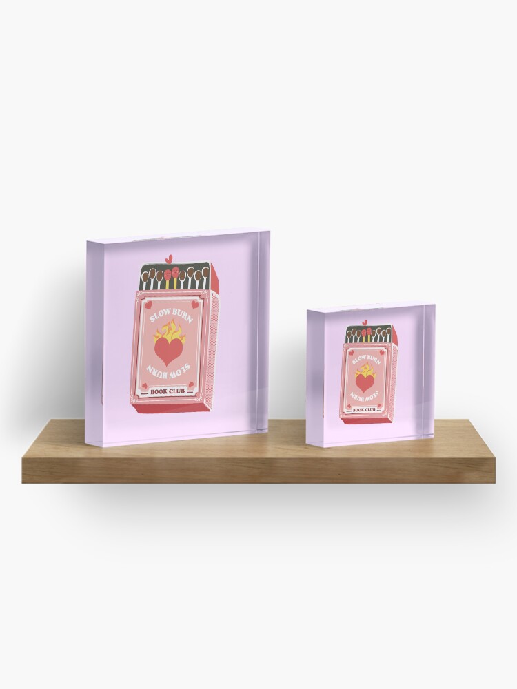 Thumbnail 4 von 5, Acrylblock, Slow Burn Book Club Book Trope Pink designt und verkauft von StickyBook.