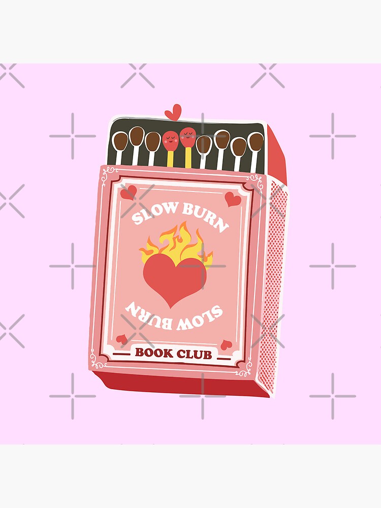 Thumbnail 5 von 5, Acrylblock, Slow Burn Book Club Book Trope Pink designt und verkauft von StickyBook.