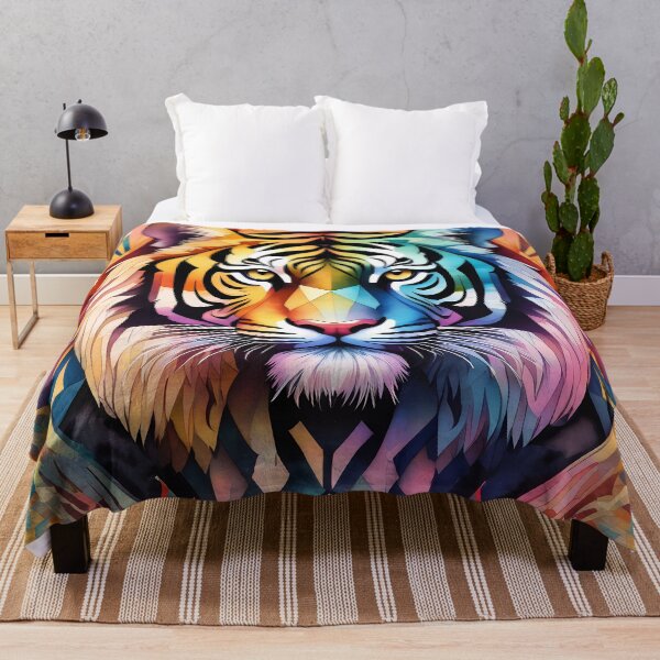 Item preview, Colorful Tiger Digital Art designed and sold by deepakrode7.