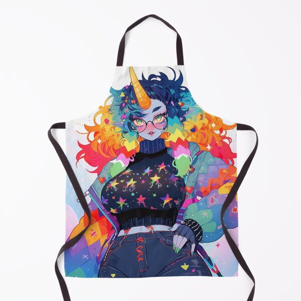 Item preview, Cute Curvy Rainbow Unicorn Anime Girl designed and sold by bubblegoth.