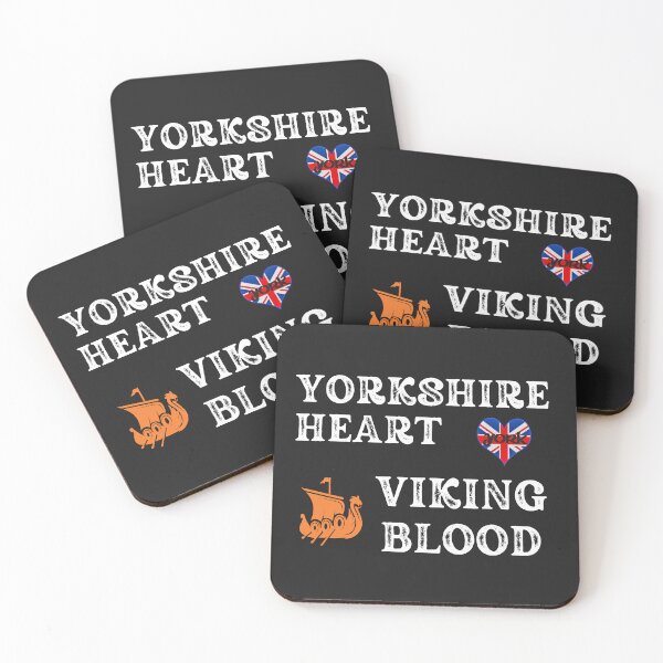 Item preview,  Yorkshire Heart Viking Blood. White text.Gift ideas for historical enthusiasts. designed and sold by LindaLG.