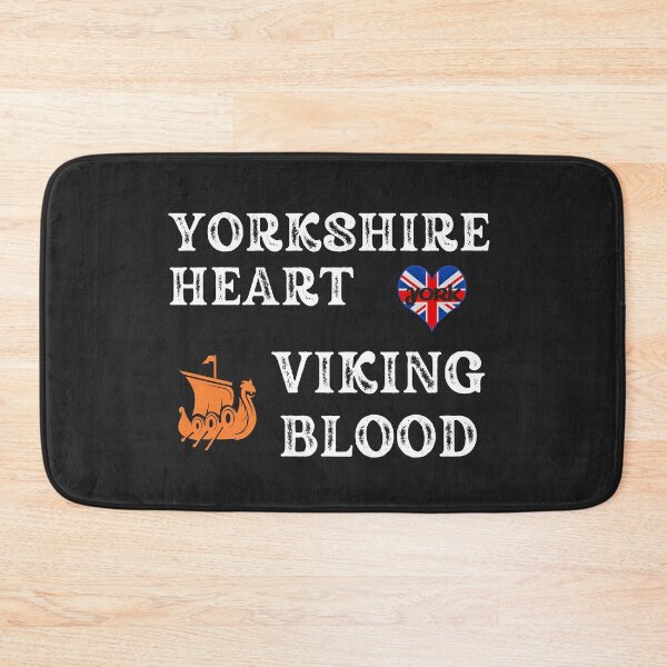 Item preview,  Yorkshire Heart Viking Blood. White text.Gift ideas for historical enthusiasts. designed and sold by LindaLG.