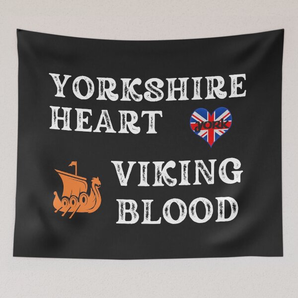 Item preview,  Yorkshire Heart Viking Blood. White text.Gift ideas for historical enthusiasts. designed and sold by LindaLG.