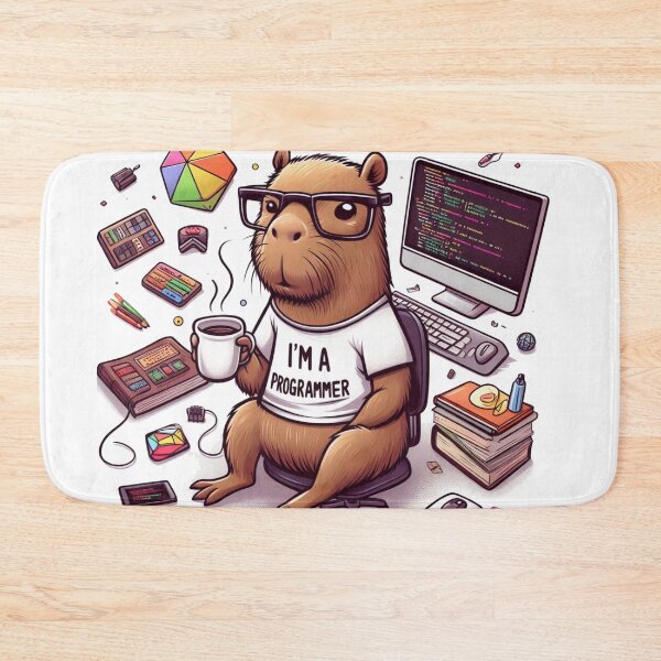 Item preview, programmer capybara designed and sold by Capybara  kingdom.