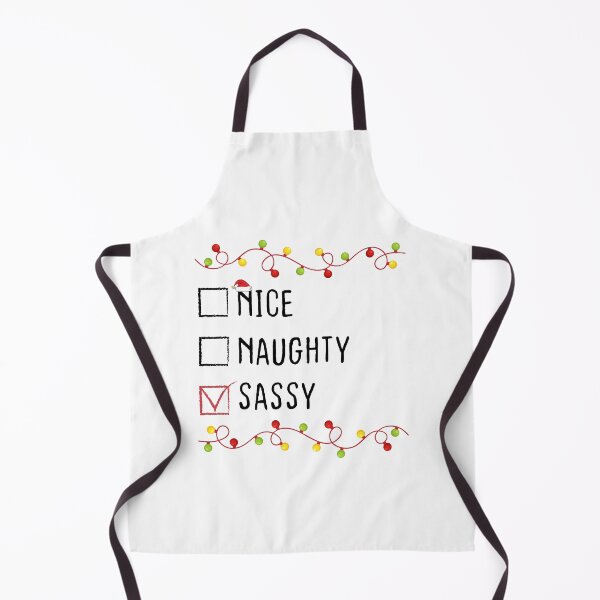 Item preview, Nice Naughty Sassy Christmas List Xmas Santa Claus designed and sold by Be Cool (5.0) ⭐⭐⭐⭐⭐.