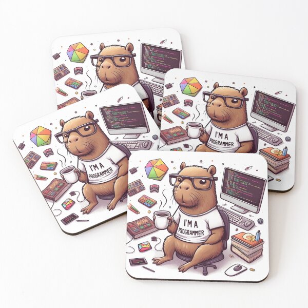 Item preview, programmer capybara designed and sold by Capybara  kingdom.