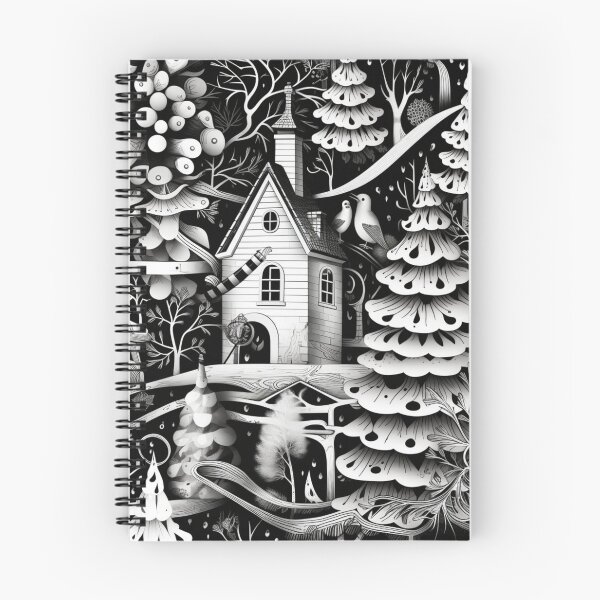 Item preview, Christmas Trees Black and White Pattern designed and sold by GrinGalore.