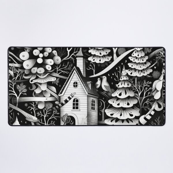 Item preview, Christmas Trees Black and White Pattern designed and sold by GrinGalore.