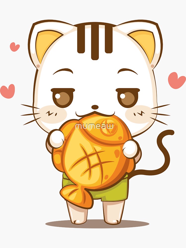 Taiyaki White Cat | Vinyl Sticker Taiyaki White Cat | Vinyl Sticker