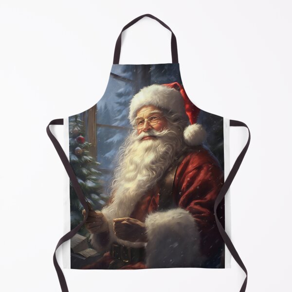 Item preview, a painting of a santa claus sitting in front of a christmas tree designed and sold by Mickeymouse2023.