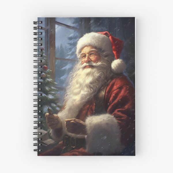 Item preview, a painting of a santa claus sitting in front of a christmas tree designed and sold by Mickeymouse2023.