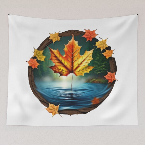 Item preview, Autumn Leaves Serenity - Nature-Inspired T-Shirt Design designed and sold by arfazel-shutter.
