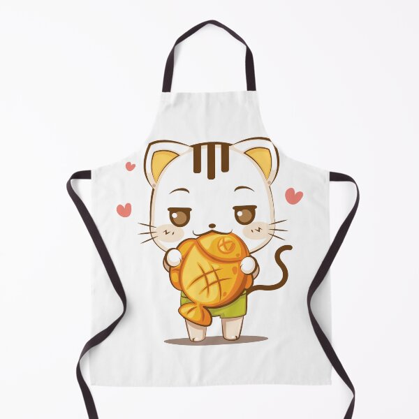 Item preview, Cute Chibi Cat Eating Taiyaki Illustration designed and sold by mumeaw.