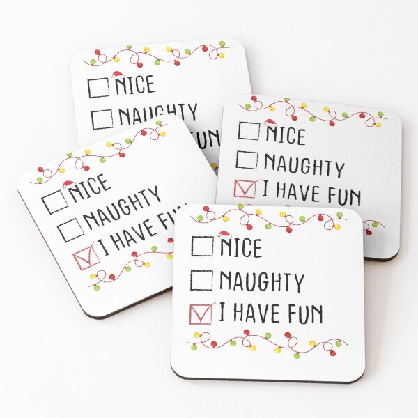 Item preview, Nice Naughty I have Fun Christmas List Xmas Santa Claus designed and sold by Be Cool (5.0) ⭐⭐⭐⭐⭐.