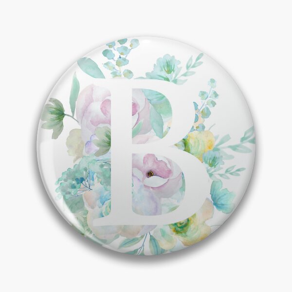 Artikelvorschau, Botanisches Alphabet B, grüne und violette Blumen, handgemalt entworfen und verkauft von ColorandColor.