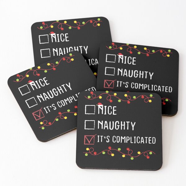 Item preview, Nice Naughty It's Complicated Christmas List Xmas Santa Claus designed and sold by Be Cool (5.0) ⭐⭐⭐⭐⭐.