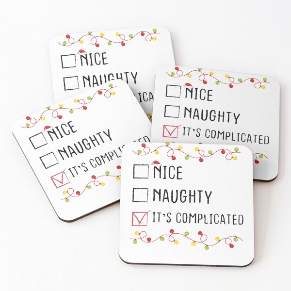 Item preview, Nice Naughty It's Complicated Christmas List Xmas Santa Claus designed and sold by Be Cool (5.0) ⭐⭐⭐⭐⭐.