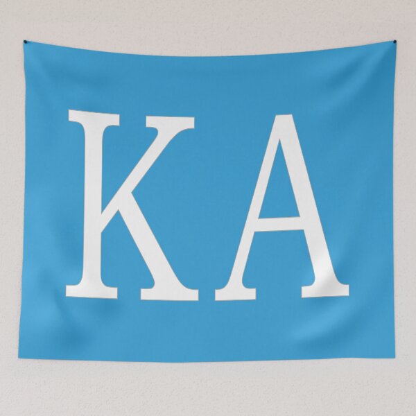 Item preview, KA Initials Monogram Elegant White Letters designed and sold by Jeallan Designs.
