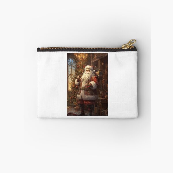 Item preview, a painting of a santa claus standing in front of a christmas tree designed and sold by Mickeymouse2023.