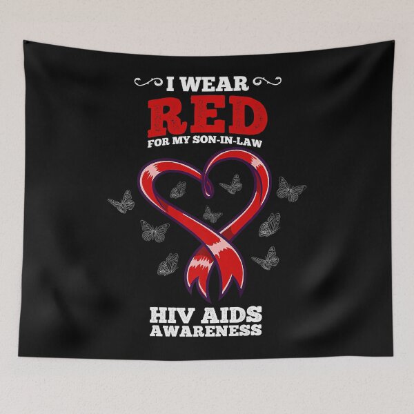 Item preview, I Wear Red For My Son In Law HIV AIDS Awareness designed and sold by EagmianPheolea.