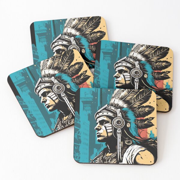 Item preview, Pop Art Style Native American Warrior designed and sold by Je-we.