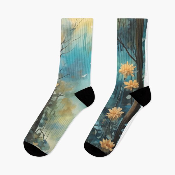 Item preview, Sunlit Trees in Mystical Jungle: Serene Oil Painting with Birds and Flowers designed and sold by Matt's Artificial Nature.