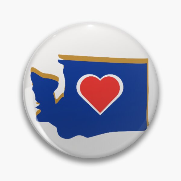 Item preview, Washington Heart Design, Blue Red Gold And White. designed and sold by PNWEnergy.