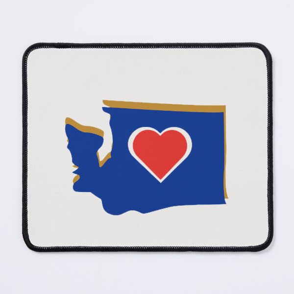 Item preview, Washington Heart Design, Blue Red Gold And White. designed and sold by PNWEnergy.