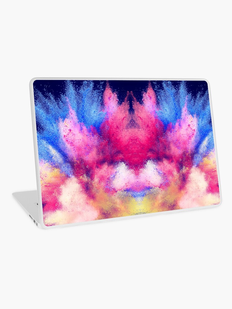 Colorful Energetic Dust Paint Explosion Laptop Skin for Sale by