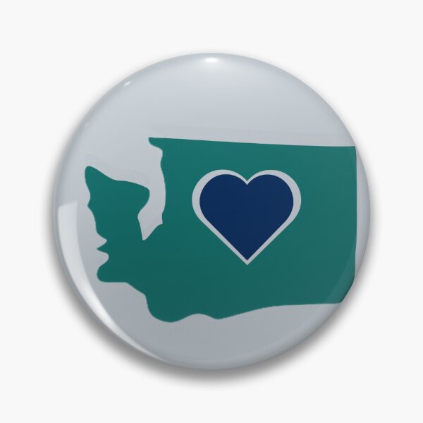 Item preview, Washington Heart Design, Blue Green And Silver. designed and sold by PNWEnergy.