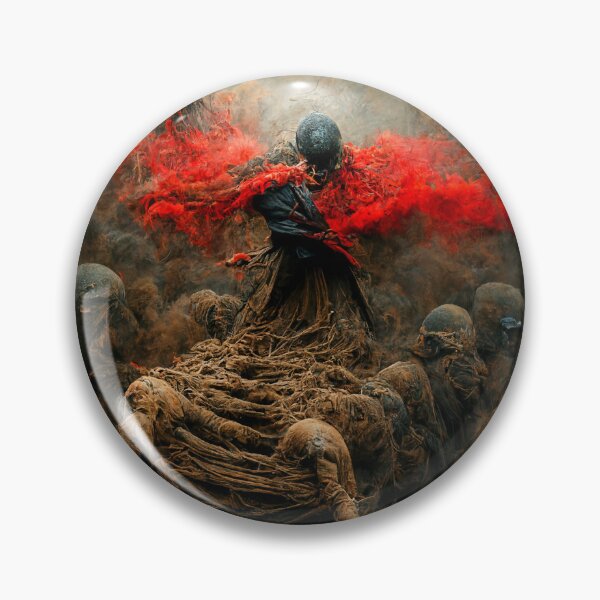 Item preview, Surreal apocalyptic skeleton fight, oil painting designed and sold by FrameMyBrain.