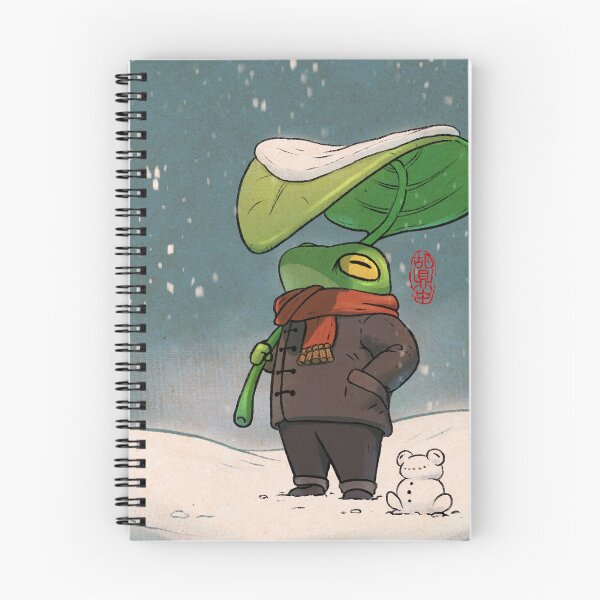 Item preview, cozy bundled up frog for winter designed and sold by DingHuArt.